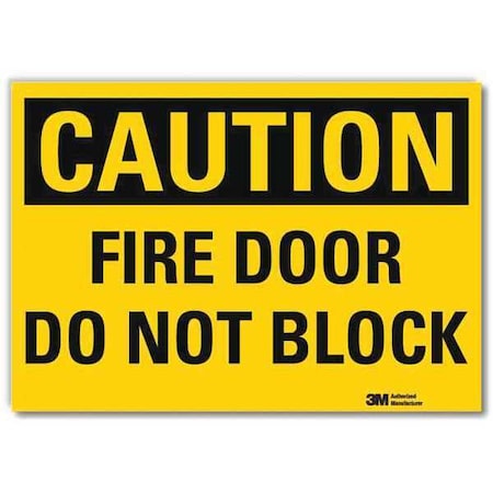 Safety Sign, Self-Adhesive, 10in.W