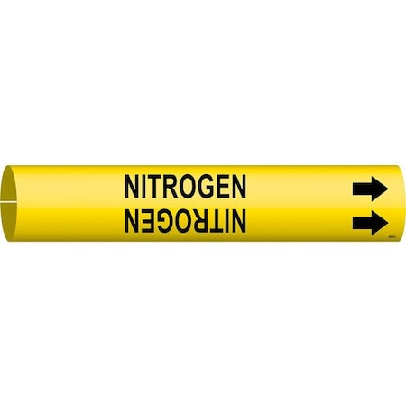 Pipe Marker,Nitrogen,Yel,3/4 to 1-3/8 In