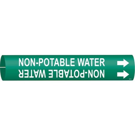 Pipe Mrkr,Non-Potable Water,3/4to1-3/8In, 4351-A