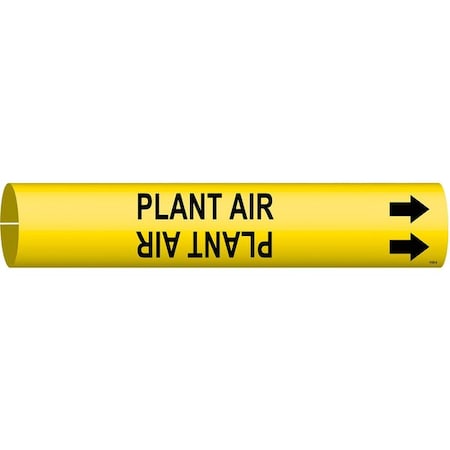 Pipe Marker,Plant Air,Yel,3/4 to1-3/8 In