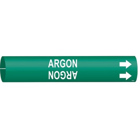 Pipe Marker,Argon,Grn,1-1/2 to 2-3/8 In