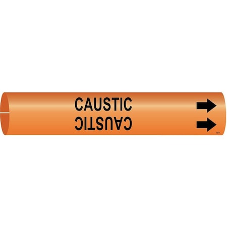 Pipe Marker,Caustic,Ong,1-1/2 to2-3/8 In