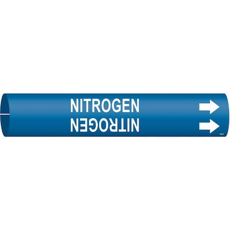 Pipe Marker,Nitrogen,Bl,1-1/2 to2-3/8 In
