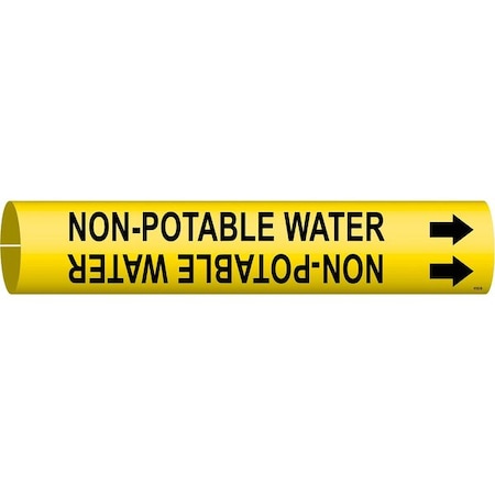 Pipe Mrkr,Non-Potable Water,1-1/2to2-3/8, 4102-B
