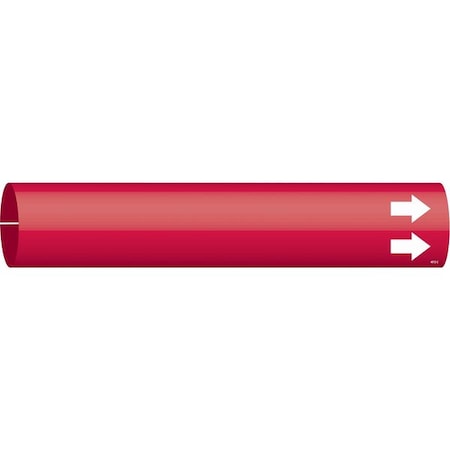 Pipe Marker,(Blank),Red,2-1/2 to3-7/8 In