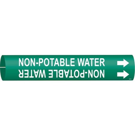 Pipe Mrkr,Non-Potable Water,2-1/2to3-7/8, 4351-C