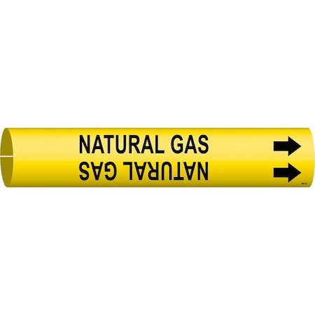 Pipe Marker,Natural Gas,Yellow,4 to 6 In