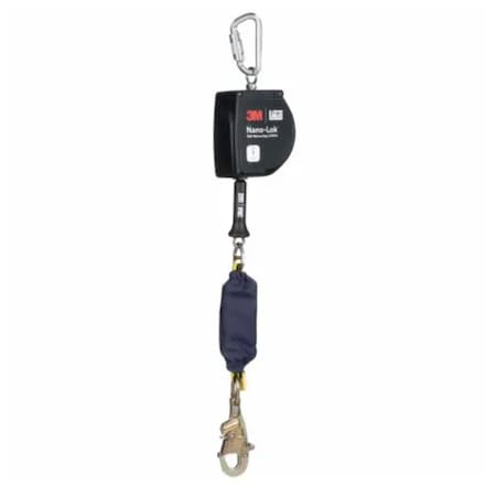 Nano-Lok Self-Retracting Lifeline, 15 ft. Length, Swivel Snap Hook, 1 Leg(s), 420 lb Weight Capacity