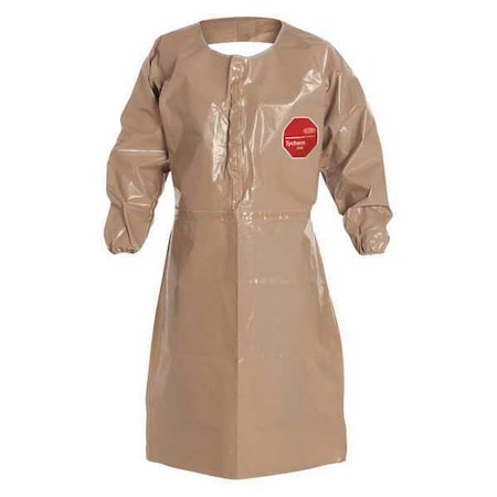 Apron, Multi-layer film barrier laminated to polypropylene (2.0 oz/yd^2) substrate, Tan, 44", 3XL