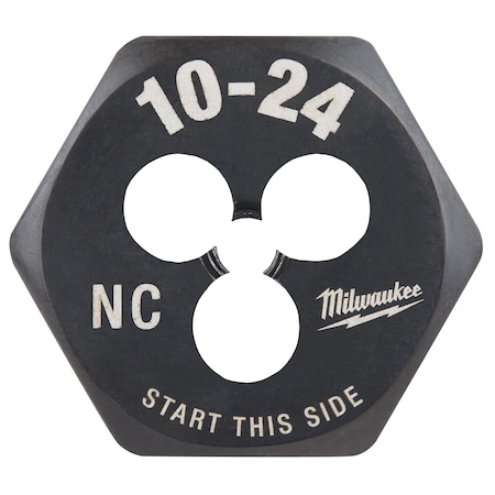 Hex Threading Die, #10-24, UNC