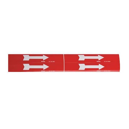 Pipe Marker,Arrow - Single,R,1to2-1/2 In