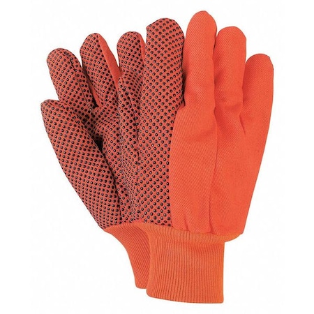 Knit Gloves, Back: Orange, Large, 12 PK