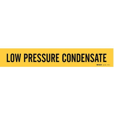 Pipe Marker,Low Pressure Condensate,Yel, 7175-1
