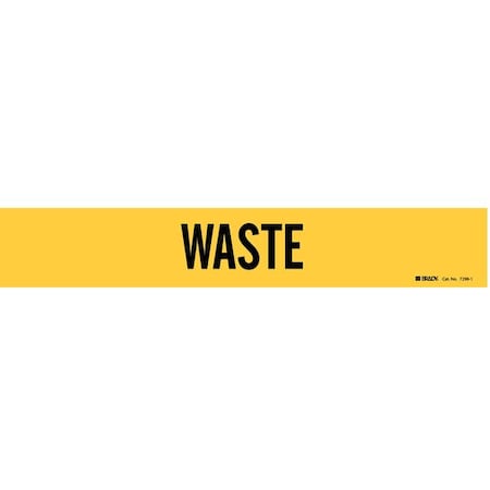 Pipe Marker,Waste,Yel,2-1/2 to 7-7/8 In
