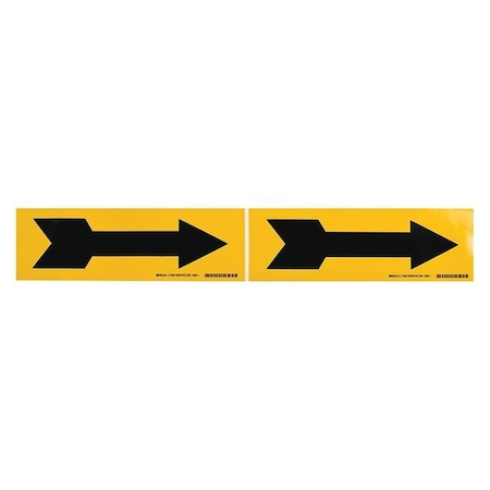Pipe Marker,Arrow - Single,Y,6 In orGrtr