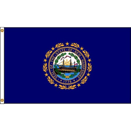 New Hampshire Flag,4x6 Ft,Nylon