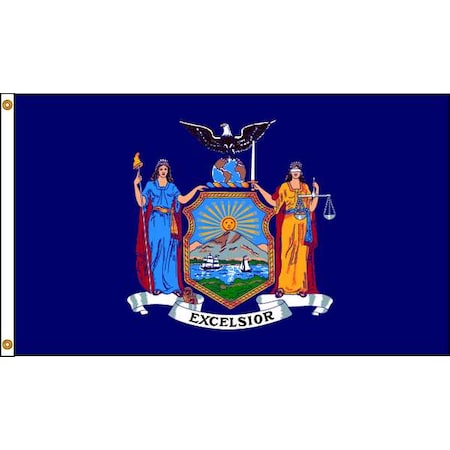 New York Flag,4x6 Ft,Nylon