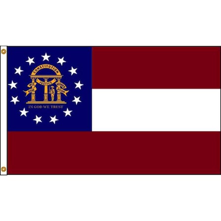 Georgia Flag,5x8 Ft,Nylon