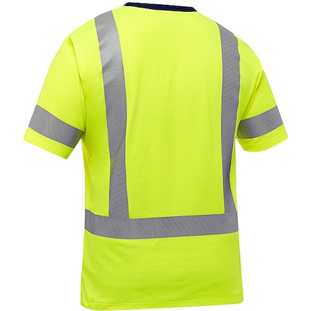 High-Visibility Shirt, Cotton, Polyester, Yellow, 3XL