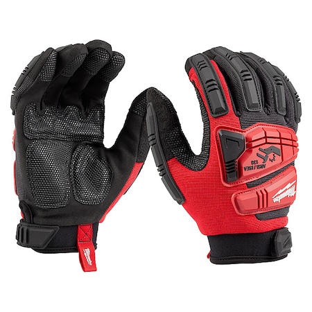 Not Applicable Work Gloves, XL, Black/Red, 1 PR
