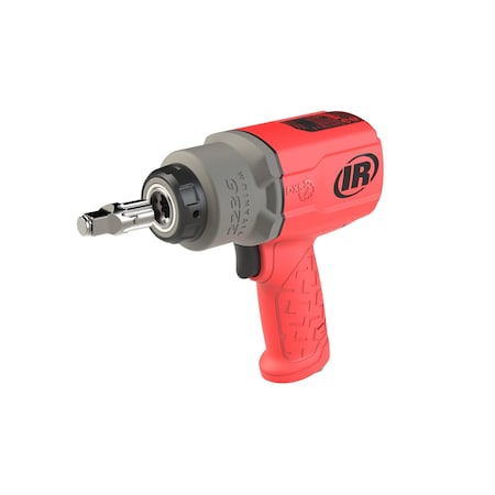 DXS2 1/2" Air Impact Wrench, Quiet, 1500 ft-lb Torque, Titanium Hammercase, Friction Ring, Red