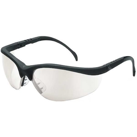 Nome, Safety Glasses, Anti-Scratch, Gray Mirror Lens, Black Frame, Half-Frame