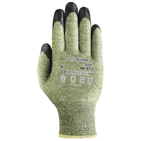 ActivArmr Cut-Resistant, Arc Flash, FR Gloves, HRC 2, ANSI A4, Green/Black, Size XL, 1 Pair
