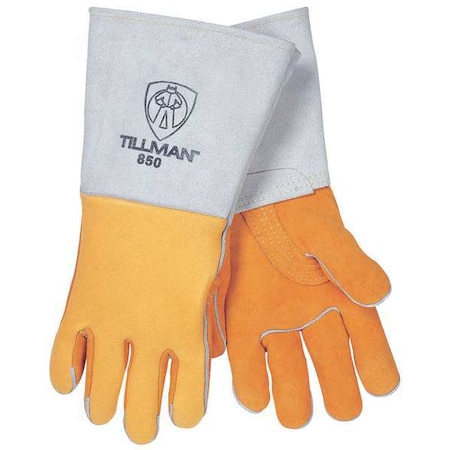 850 Welding Gloves, Straight Cuff, Straight Thumb, Premium Elkskin, XL, 1 PR
