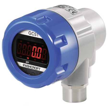 Pressure Transducer with Display,100 psi