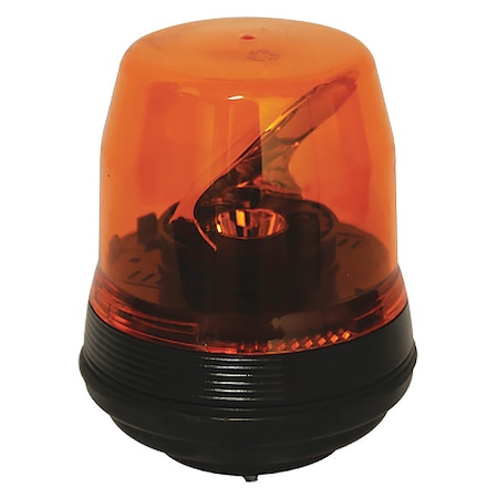 Rotating Beacon,Amber,Permanent,6" dia.