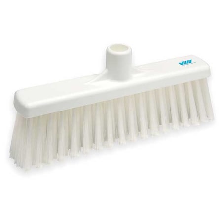12 in Sweep Face Broom Head, Stiff, Synthetic, White
