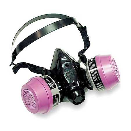 Half Mask Respirator Kit, 2 Cartridges Included, 7700 Series, Organic Vapor (OV), P100, Threaded, S