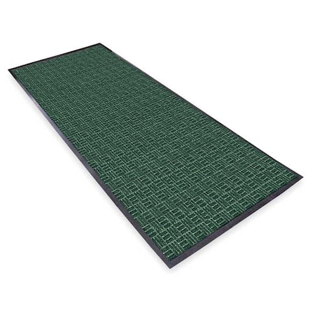 Entrance Mat, Polypropylene, 3/8 in Thick, Green, 4 ft W x 6 ft L
