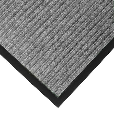 Entrance Mat, Polypropylene, 3/8 in Thick, Gray, 3 ft W x 5 ft L