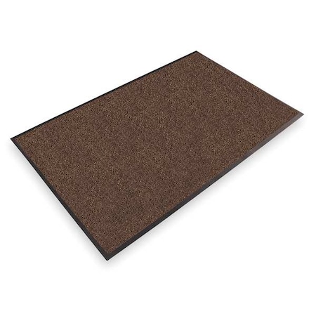 Entrance Mat, Polypropylene, 5/16 in Thick, Brown, 4 ft W x 6 ft L