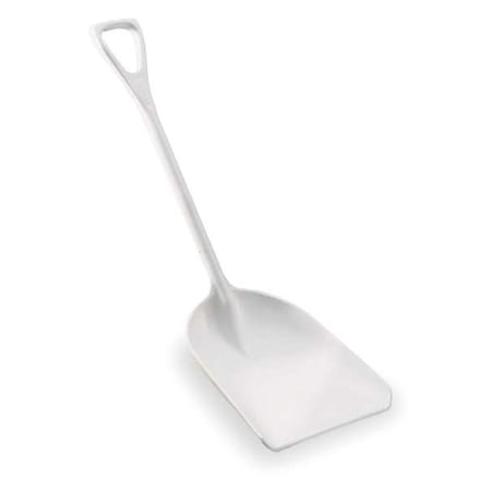 Hygienic Square Point Shovel, Polypropylene Blade, 28 in L, White Polypropylene Handle