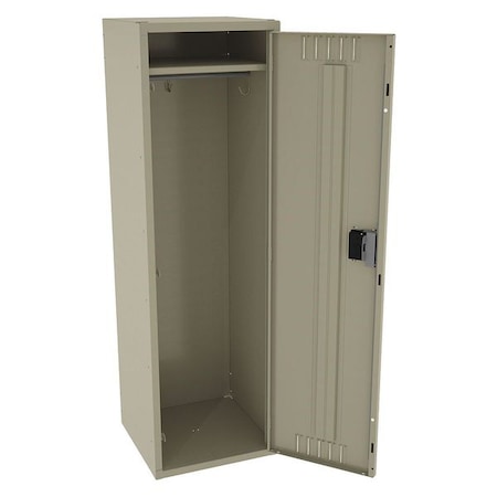 Wardrobe Locker, 18 in W, 18 in D, 60 in H, (1) Tier, (1) Wide, Sand