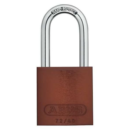 Lockout Padlock, Keyed Different, Aluminum, Brown, 1 1/2 in Shackle Height, 1 1/2 in Body Width