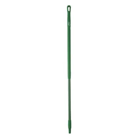 51" Color Coded Handle, 1 1/4 in Dia, Green, Fiberglass