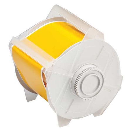 Label Tape Cartridge, Yellow, Labels/Roll: Continuous