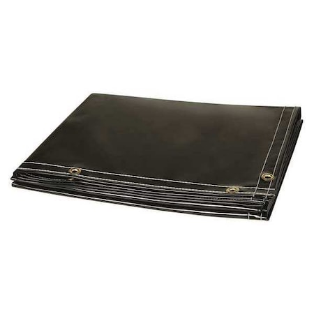 Welding Curtain, Transparent Vinyl, 6 ft. W., 8 ft. H., 13 oz/sq yd, 150 Degrees F Withstand Temp.