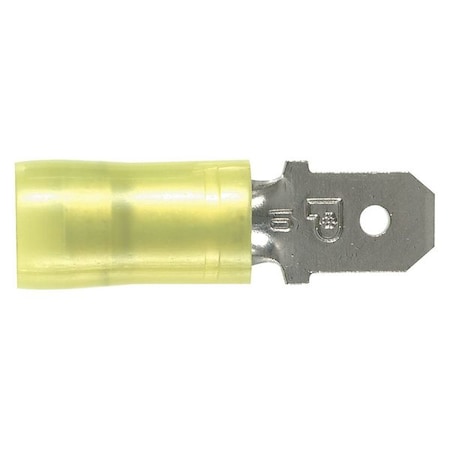 Male Disconnect, Yellow, 12-10AWG, PK50