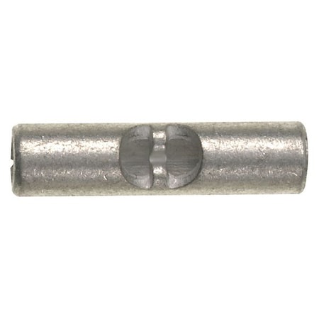 Butt Splice Wire Connector, 18 AWG Max, Copper, None Insulation, 2,000 V, 100 PK