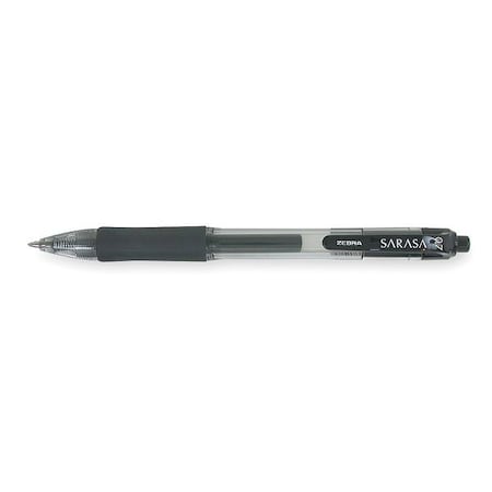 Retractable Gel Pen, Medium 0.7 mm, Black PK12