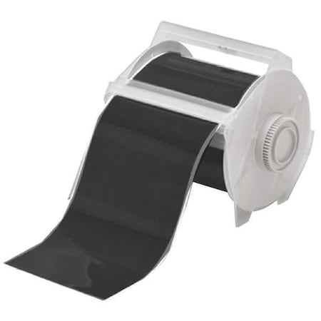 Label Tape Cartridge, Black, Labels/Roll: Continuous