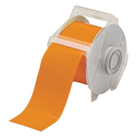 Label Tape Cartridge, Orange, Labels/Roll: Continuous
