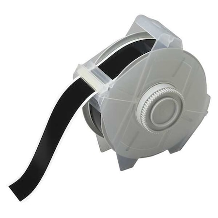 Label Tape Cartridge, Black, Labels/Roll: Continuous