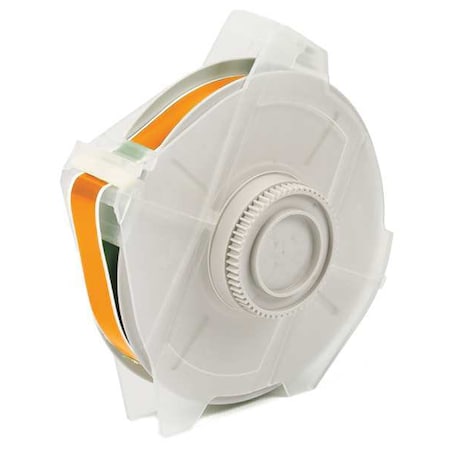 Label Tape Cartridge, Orange, Labels/Roll: Continuous