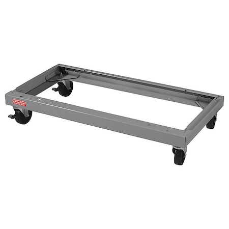 Caster Kit,36 in W x 18 in D,Med Gray