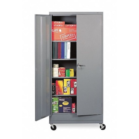 Caster Kit,36 in W x 24 in D,Med Gray